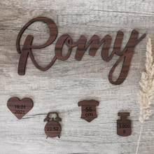 Lade das Bild in den Galerie-Viewer, Wunschname mit Geburtsdaten