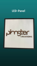 Lade das Bild in den Galerie-Viewer, Logo LED-Panel quadratisch 42x42x2,9cm