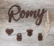 Lade das Bild in den Galerie-Viewer, Wunschname mit Geburtsdaten